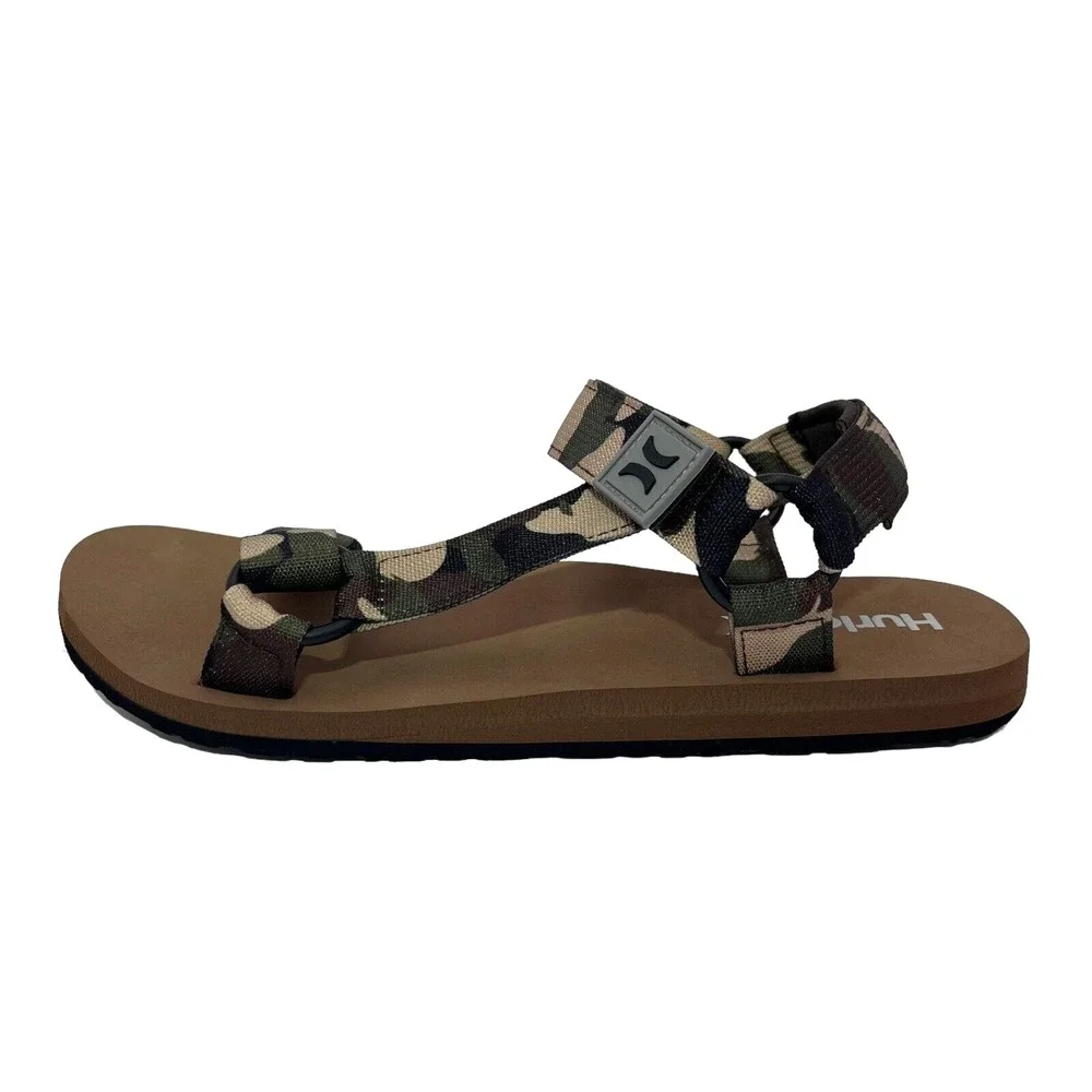 Hurley Raleigh Mens‎ Sport Strappy Sandals Size 10 Camo Print Adjustable Straps